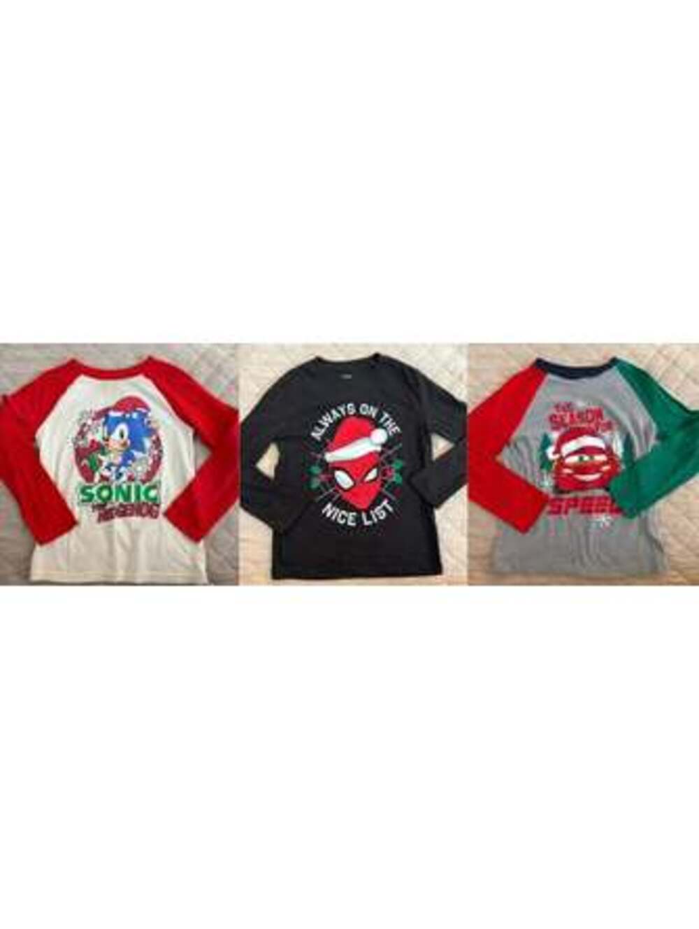 Size 6 Boys Christmas Theme Long Sleeve Bundle